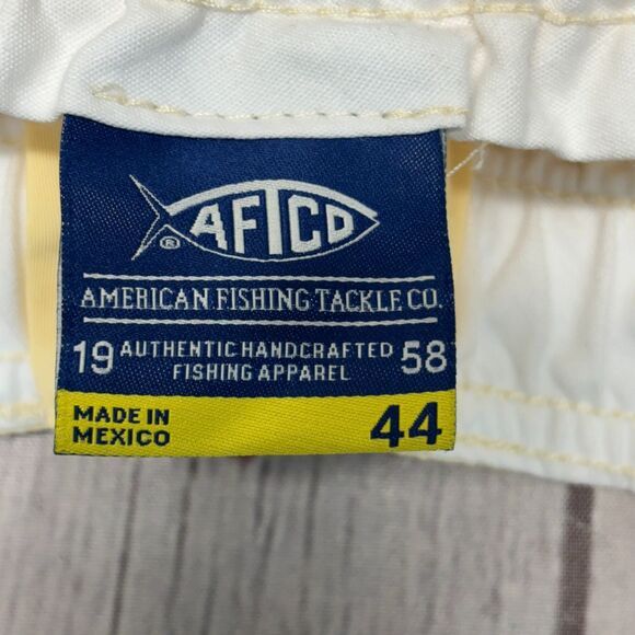 AFTCO Men The Original Fishing Shorts Size 44 Cargo Outdoor Yellow C053 -18 - Picture 8 of 15